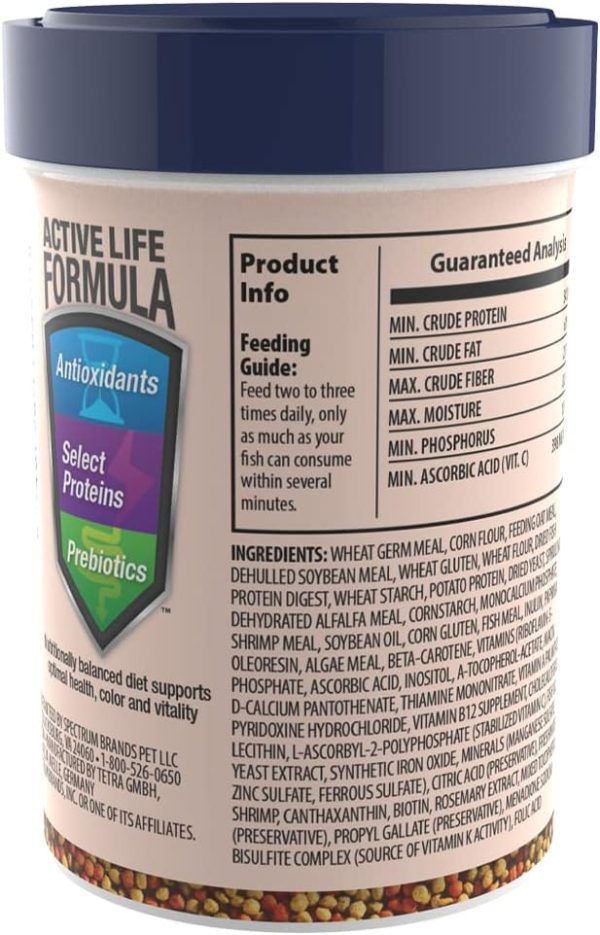 Tetra Goldfish Variety Pellets, Balanced Diet, 1.87 Ounce