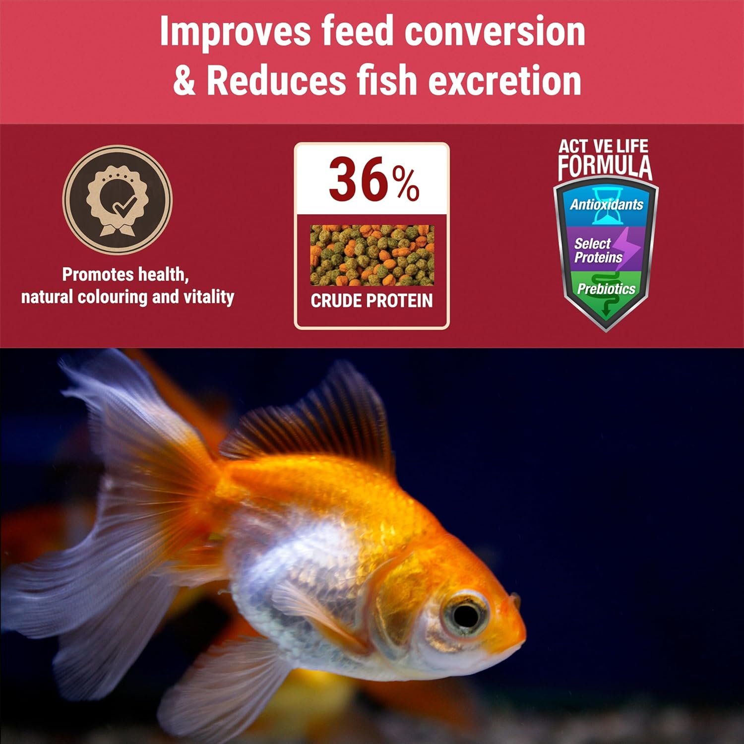 Tetra Goldfish Variety Pellets, Balanced Diet, 1.87 Ounce - Image 5