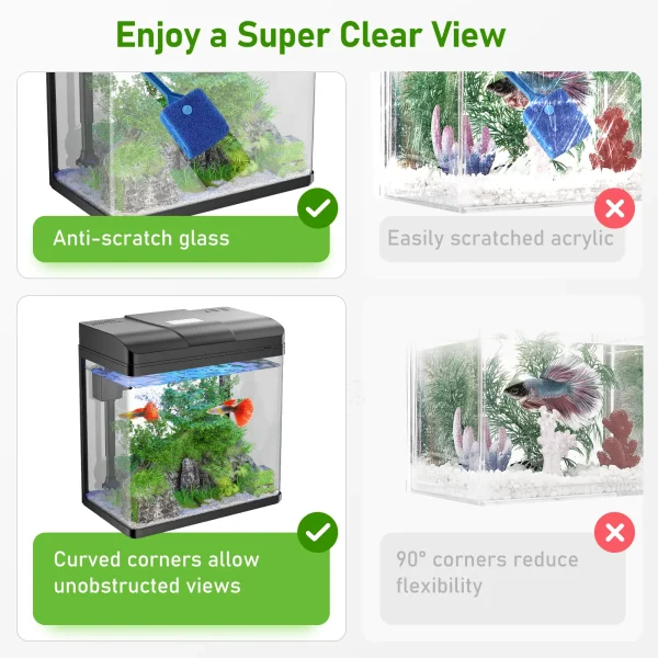 enjoy a super clean view with a pondon fish tank