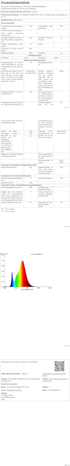 Full-Spectrum LED Aquarium Light for Plants with Timer & Auto On/Off