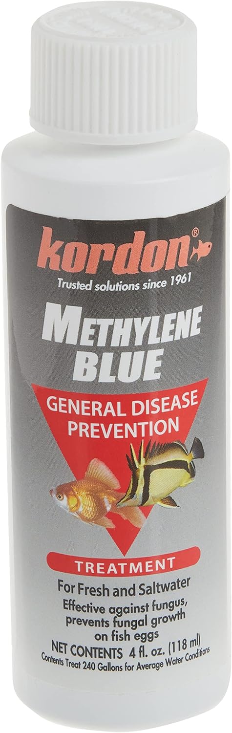 Kordon Methylene Blue 4 oz – Aquarium Fungal & Parasite Treatment for Fresh & Saltwater Fish