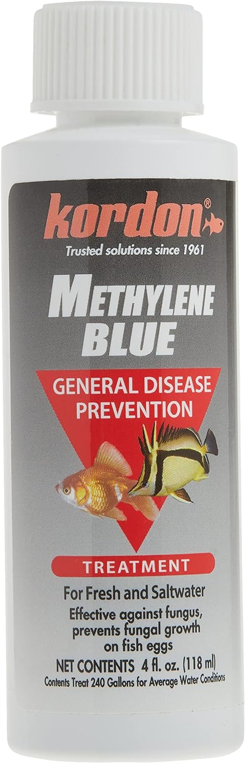 Kordon Methylene Blue 4 oz – Aquarium Fungal & Parasite Treatment for Fresh & Saltwater Fish