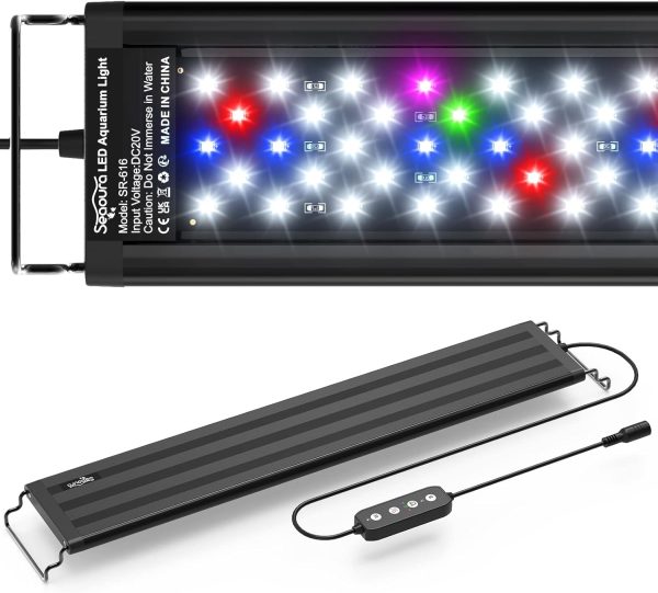 Full-Spectrum LED Aquarium Light for Plants with Timer & Auto On/Off
