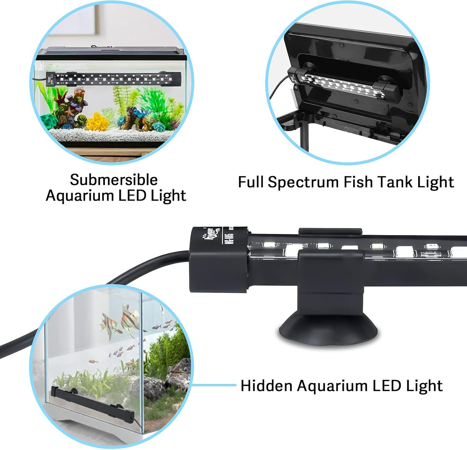Hygger 24/7 Submersible Aquarium LED Light, 7 Colors, Adjustable Timer - Image 4