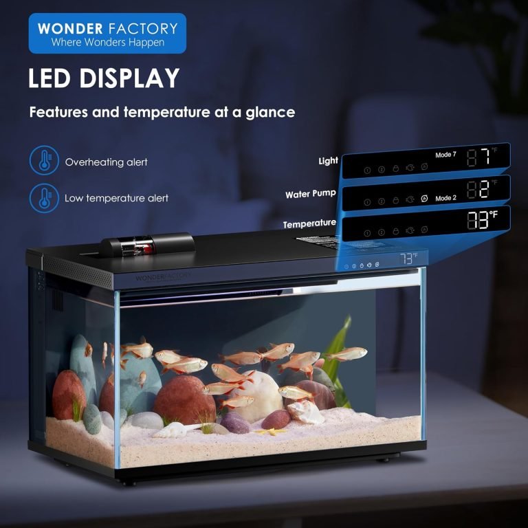 Smart Aquarium 5G Starter Kit: Self-Cleaning, 7-Color LED, Auto Feeder ...