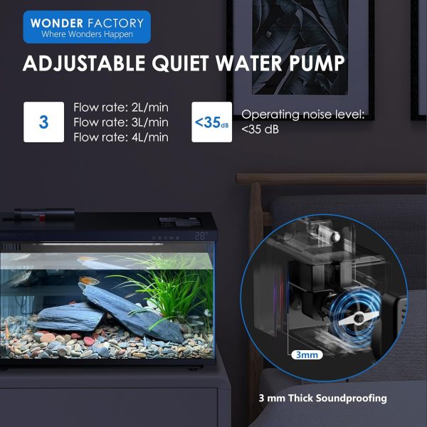 Smart Aquarium 5G Starter Kit: Self-Cleaning, 7-Color LED, Auto Feeder, APP Control