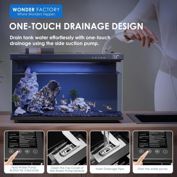 Smart Aquarium 5G Starter Kit: Self-Cleaning, 7-Color LED, Auto Feeder, APP Control