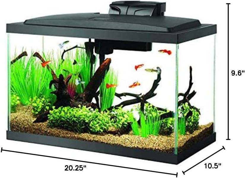Aqueon Aquarium Fish Tank Starter Kit with LED Lighting 10 Gallon Fish Tank