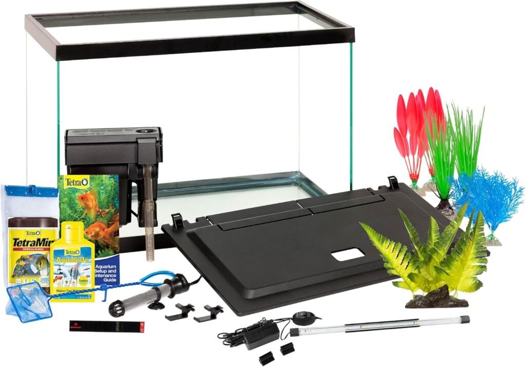 Tetra 20-Gallon Complete Glass Aquarium Kit w/ LED Light & Whisper Filter