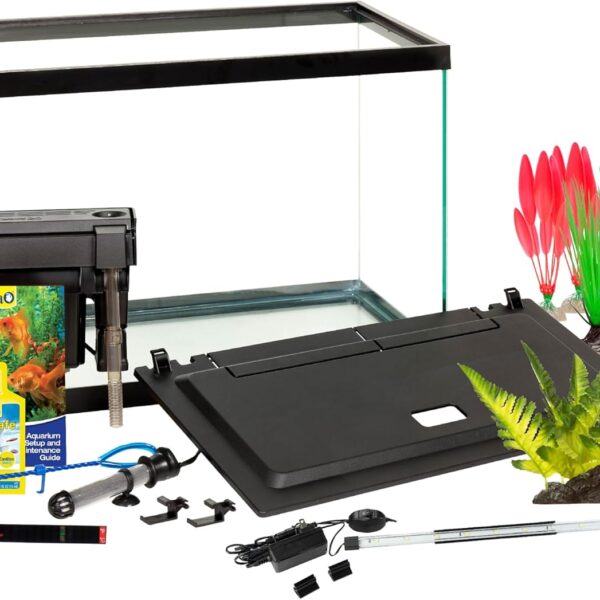 Tetra 20-Gallon Complete Glass Aquarium Kit w/ LED Light & Whisper Filter