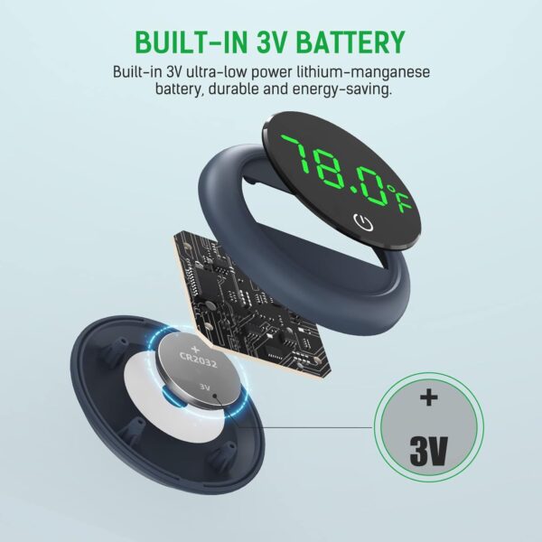 PAIZOO Digital Aquarium Thermometer with LED Touch Display, Wireless Stick-On Sensor