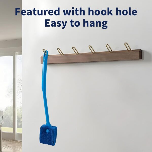 SLSON 15.4" Double-Sided Aquarium Algae Scraper – Long-Handle Sponge Brush