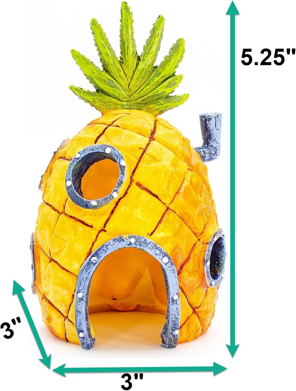 Penn-Plax SpongeBob Pineapple House – Medium Official Nickelodeon Aquarium Ornament - Image 5