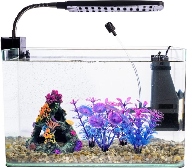 Vibrant Coral Reef Fish Tank Decorations - Safe Resin Mountain with Aquatic Plants