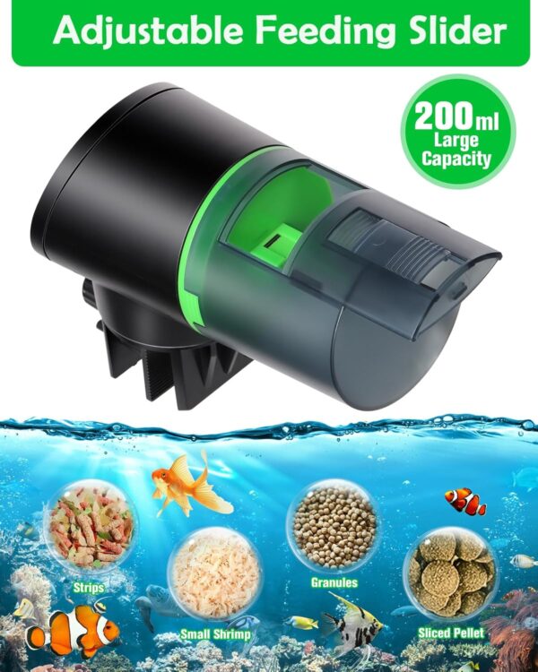 Automatic Fish Feeder 200 mL Capacity with Programmable Timer