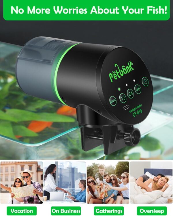 Automatic Fish Feeder 200 mL Capacity with Programmable Timer