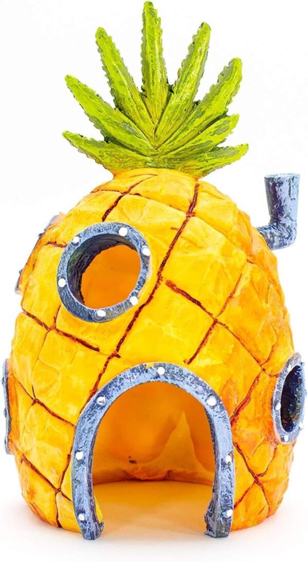 Penn-Plax SpongeBob Pineapple House – Medium Official Nickelodeon Aquarium Ornament