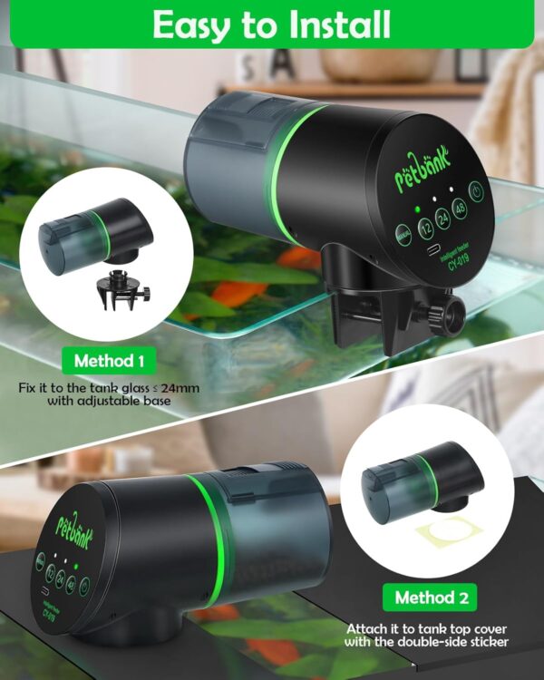 Automatic Fish Feeder 200 mL Capacity with Programmable Timer