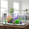 Ameliade 8-Piece Aquarium Decor Set – Lifelike Plastic Plants & Rock Cave Ornaments