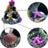 Vibrant Coral Reef Fish Tank Decorations - Safe Resin Mountain with Aquatic Plants