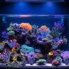 Vibrant Coral Reef Fish Tank Decorations - Safe Resin Mountain with Aquatic Plants