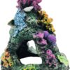 Vibrant Coral Reef Fish Tank Decorations - Safe Resin Mountain with Aquatic Plants