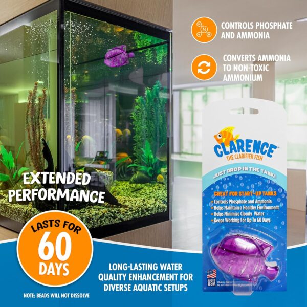 larence™ Aquarium Water Clarifier – 60-Day Clear Water Treatment for Fresh & Saltwater Tanks