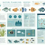 a visual guide for planning a harmonious community aquarium.