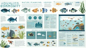 a visual guide for planning a harmonious community aquarium.