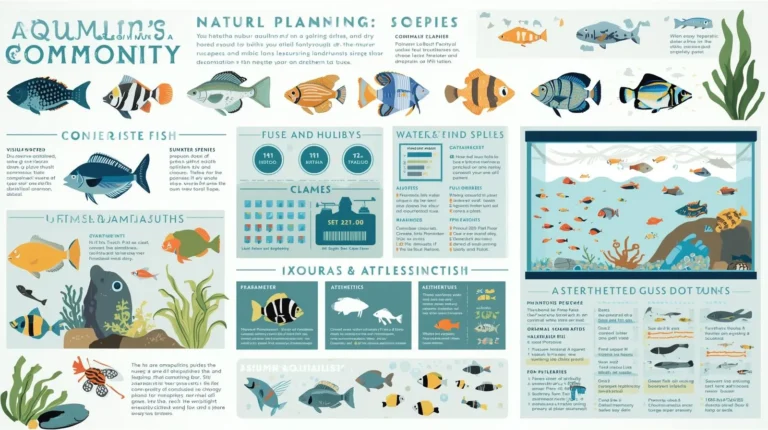 a visual guide for planning a harmonious community aquarium.