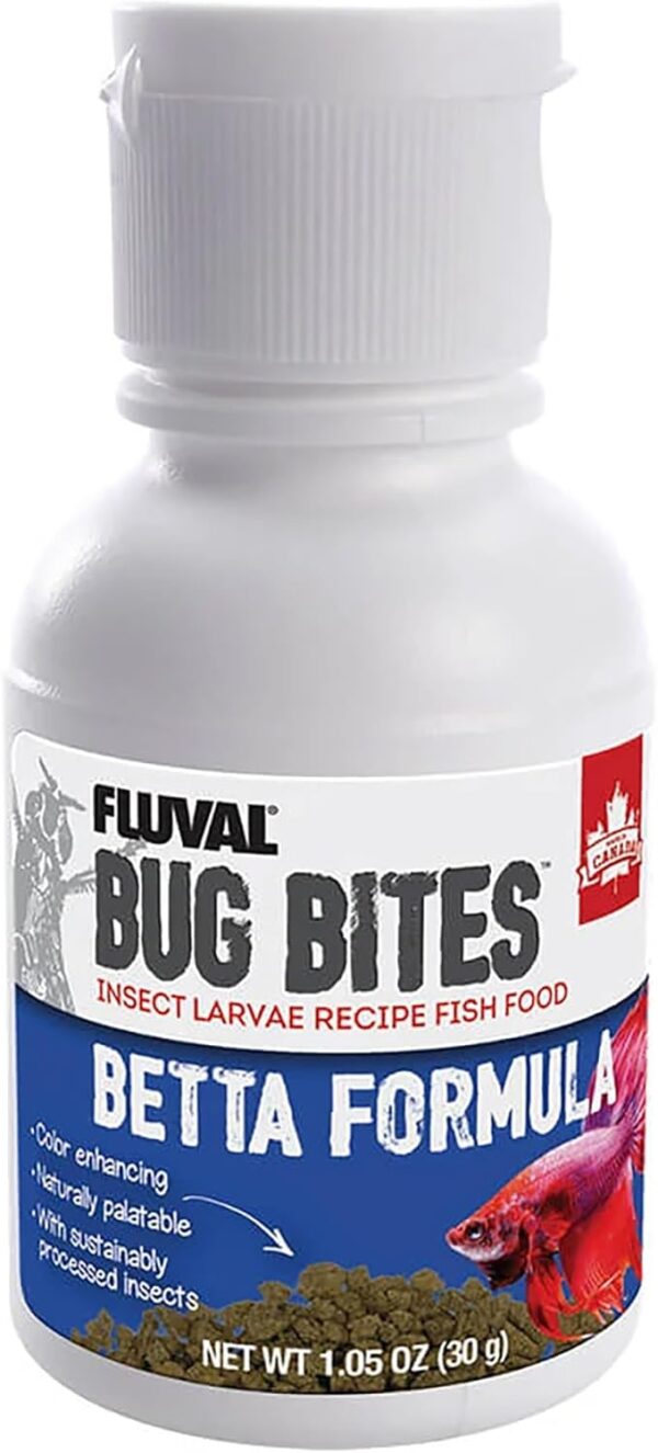 Fluval Bug Bites Betta Fish Food – 1.05 oz Micro-Granules Daily Diet for Small-Medium Tropical Fish