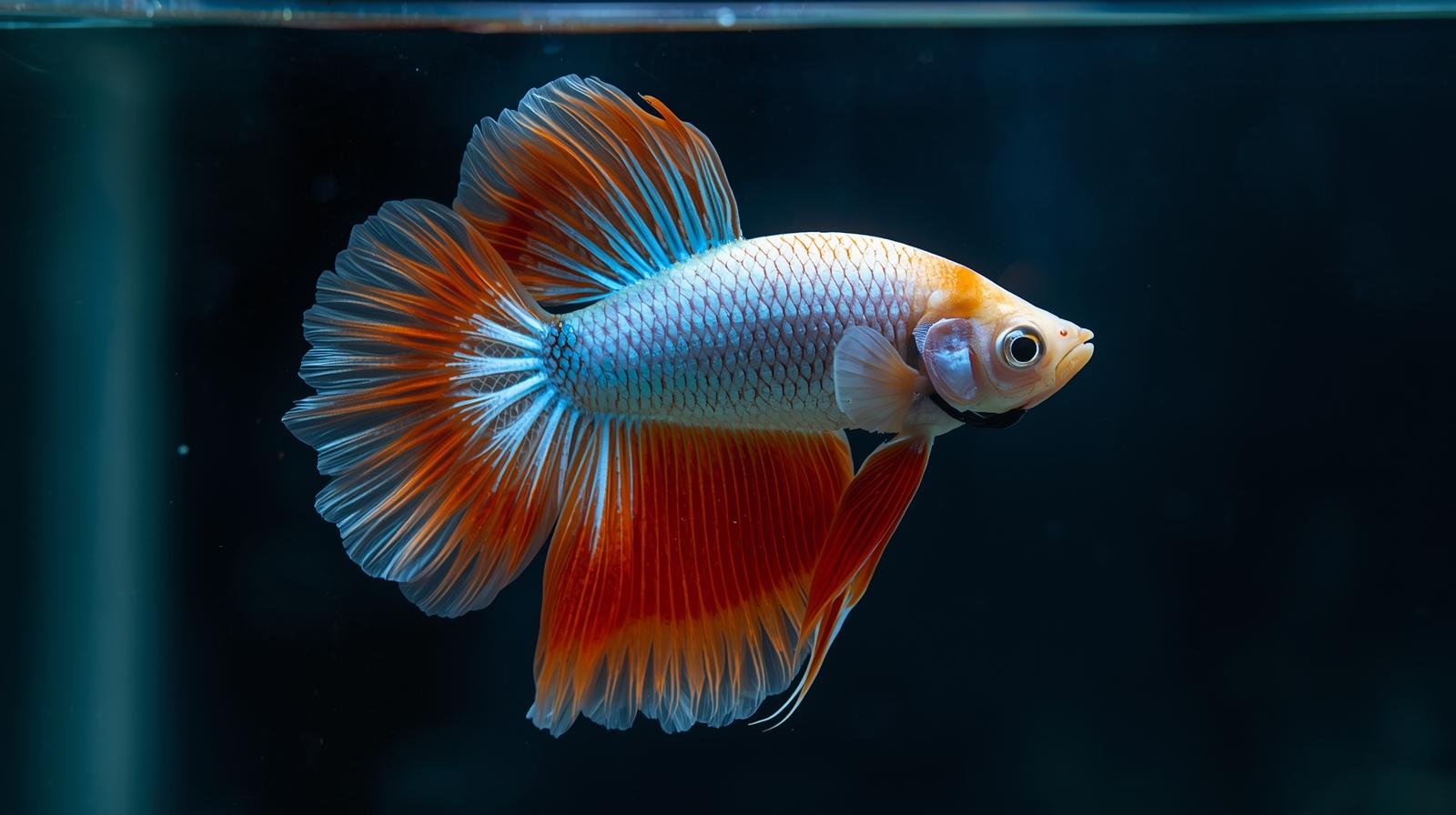 betta fish in a fish tank, really beatiful